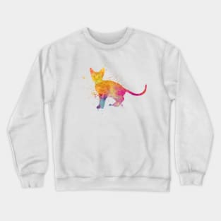 Ocicat cat in watercolor Crewneck Sweatshirt